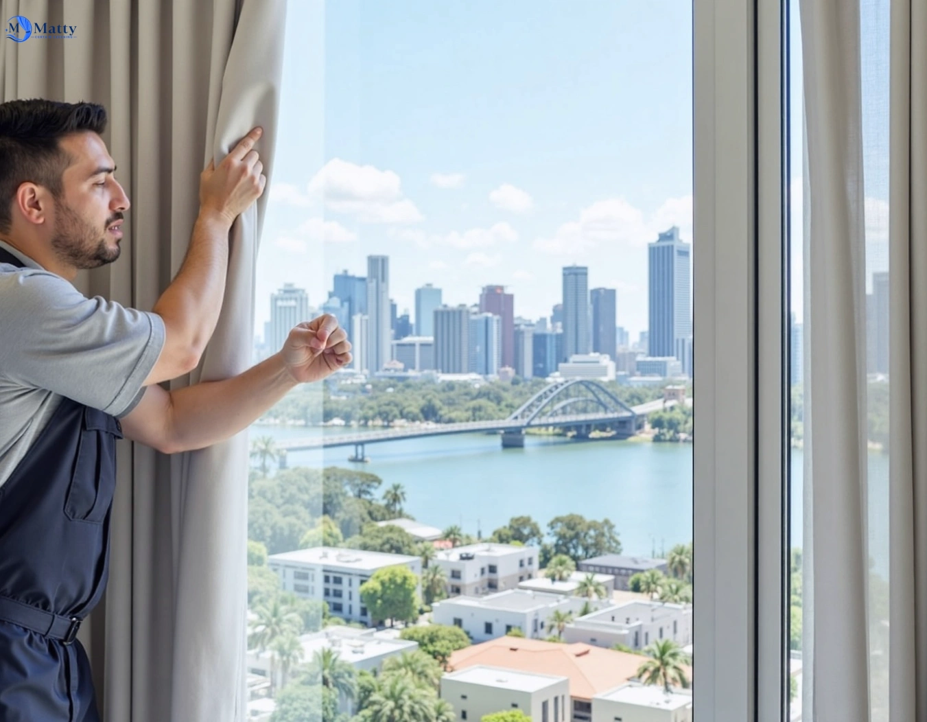 Professional curtain steam cleaning service mudgeeraba QLD by Matty Curtain Cleaning